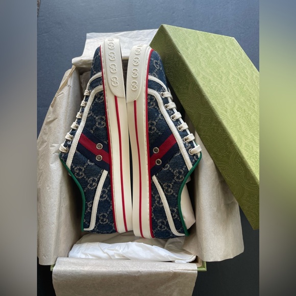 New GG GUCCI TENNIS 1977 SNEAKER Wmn42-US12 - Picture 8 of 16